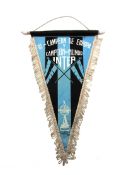 A pennant produced in Argentina to celebrate FC Inter`s back-to-back European Cup and