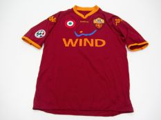 Mancini [Alessandro Faiolhe Amantino]: a maroon AS Roma No.3 or 30 Italian Cup jersey season 2007-