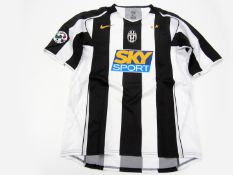 Emerson [Ferreira da Rosa]: a black & white striped Juventus No.8 Serie A jersey season 2004-05,