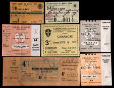 Seven World Cup tickets, comprising: 1950 cadeira 4a rodada & Camarote 3a rodada; 1954, Germany v