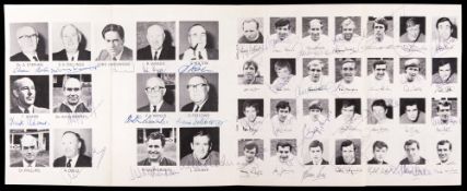 A Football Association official itinerary for the 1970 World Cup fully-signed by the complete