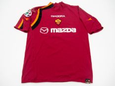 Antonio Cassano: a maroon AS Roma No.18 Serie A jersey season 2004-05, short-sleeved, Lega Calcio