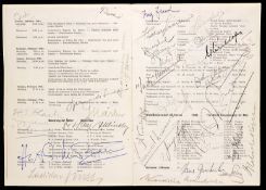 Autographs collected at the 1948 World Figure Skating Championship at Davos by the international
