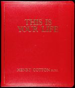 The “This Is Your Life” red book presented to Henry Cotton M.B.E. when he appeared on the Thames