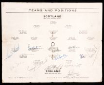 An autographed England v Scotland wartime international programme for the match played at Villa Park