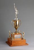 Dave Langan's Derby County Player of the Year Trophy 1977-78,
a large, decorative two-handled gilt