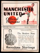 Manchester United v Lincoln City programme 17th December 1932,
reasonably good condition