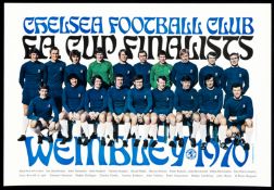 56 Chelsea souvenir posters for the 1970 F.A. Cup final,
uncirculated and therefore in excellent