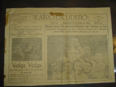 A Uruguayan flyer for a cinema screening of the 1930 World Cup Final film produced on the same day