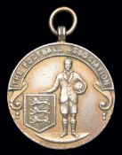A silver-gilt medal presented to the referee of the F.A. Youth Cup Final 2nd Leg in 1956-57