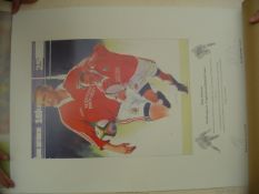 Two limited edition rugby prints,
"Matt Dawson" after Gary Keane, signed by the artist and the