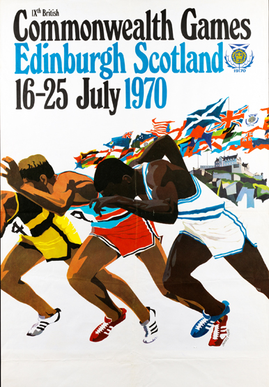 An Edinburgh 1970 Commonwealth Games poster,
designed by James Hope, 91.5 by 63.5cm., 36 by 25in.