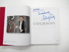 A signed copy of the book "Colnago, The Bicycle"

Provenance: Torino Olympic Stadium Museum of