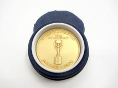 A Brazilian F.A. medal commemorating the 10th anniversary of the Mexico '70 World Cup win,
gilt &