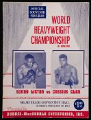 Cassius Clay v Sonny Liston official fight programme, Miami Beach Convention Hall, 25th February