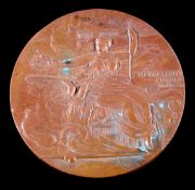 An 1896 Athens Olympic Games participation medal, in bronze, designed by N Lytras, struck by Honto-