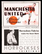 Manchester United v Lincoln City programme 2nd September 1933,
reasonably good condition