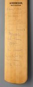 A cricket bat signed by the West Ham United & Millwall football teams relating to a summertime
