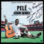A signed copy of Pele's L.P. record “Pele”,
Original motion picture soundtrack, produced &