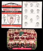 A signed colour magazine picture of the Manchester United Busby Babes in the 1955-56 Championship