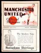 Manchester United v Grimsby Town programme 17th September 1932,
reasonably good condition