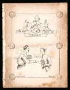 A very rare 10-page programme or souvenir of the Buxton Lawn Tennis Tournament 1884,
a humorous