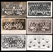 9 Aston Villa team-group postcards,
all dating circa.1904-1914, a portrait card of the team produced