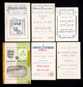 Six England 1940s international programmes,
wartime internationals v Belgium at Wembley 19th January