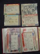 A collection of mostly Liverpool football tickets from the 1990s,
contained in three small albums;