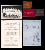 Memorabilia relating to baseball in Britain,
including Newton Crane's 1891 publication "Baseball"