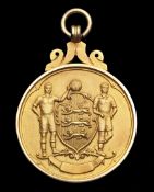 A 9ct. gold 1968 F.A. Cup winner's medal awarded to Clive Clark of West Bromwich Albion,
Inscribed