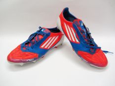 Philippe Mexes: a pair of blue & orange Adidas Adizero Sprint Frame F-50 football boots 2013,