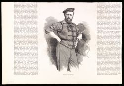 A portrait of Major Wingfield, the inventor/founder of lawn tennis, taken from the Illustrated