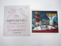 An Andriy Shevchenko lithograph portfolio commemorating what was to be his farewell match in the