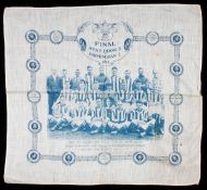 A gentlemen's cotton handkerchief with printed commemoration of the 1931 Birmingham v West