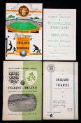 A collection of 14 England international home programmes played elsewhere than Wembley stadium,