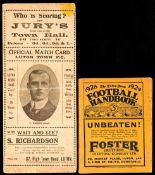 Luton Town v Portsmouth programme 4th March 1910,
Southern League first-team fixture, gatefold