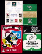 A collection of 22 overseas rugby programmes,
British Lions and Scotland & Ireland matches mostly in