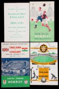 14 England programmes dating between 1947 and 1962,
four being England v Young England games at