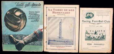 Sheet music for the official anthem of the 1930 World Cup in Uruguay,
"La Torre De Les Homenajes",