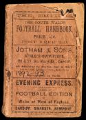 SCARCE: The South Wales [Rugby] Football Handbook 1892-93,
pen season inscription to front cover