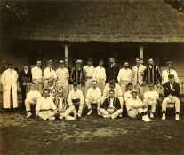 Large original photograph of the Sutton Cricket Club and London County team featuring W.G. Grace