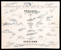 A fully-autographed programme for the first full post-war England v Scotland international played at