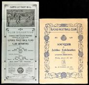 A rare Club Deportivo Bilbao v Ilford programme undated but believed to be circa 1913,
sold together