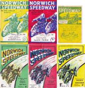 1940s Norwich Speedway programmes,
a quantity comprising seventeen from 1946, twelve 1947, six 1948,