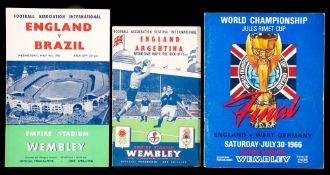 A complete collection of programmes for the 52 England international matches played at Wembley