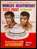 Muhammad Ali v Ernie Terrell official fight programme, Houston Astrodome, 6th February 1967,
very