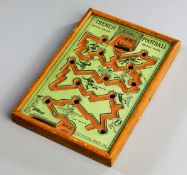 A First World War propaganda game 'Trench Football',
a skill game of moving a ball round a trench