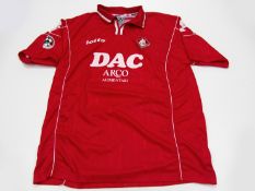 Paolo Cristallini: a red Piacenza No.8 Serie A jersey season 1999-2000,
short-sleeved, Lega Calcio
