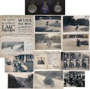 L.A. Bees motorcycle competition medals, photographs and scrapbook, 1912-1923,
comprising a 1913 MCC